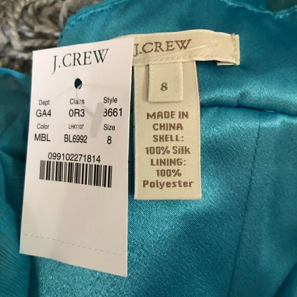 NWT J Crew Zadie Silk Tiered Cocktail Dress - Picture 8 of 9